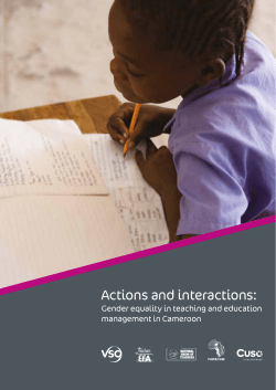 Actions and interactions: Gender equality in teaching and education