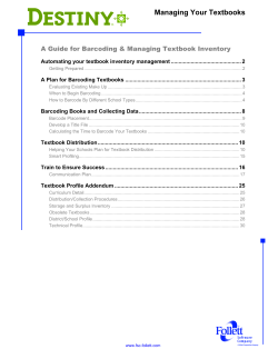 Managing your textbooks - Destiny online help and support