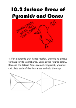 10.2 Surface Areas of Pyramids and Cones