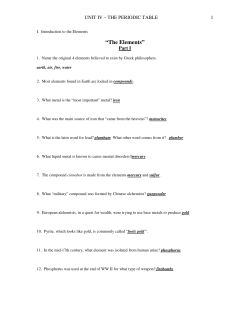 The Elements - Holland Public Schools