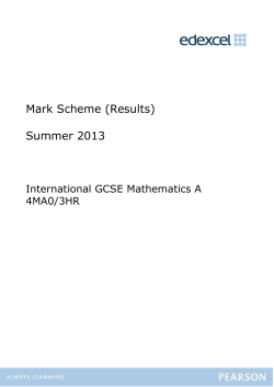 Mark Scheme - Edexcel