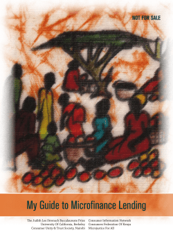 My Guide to Microfinance Lending