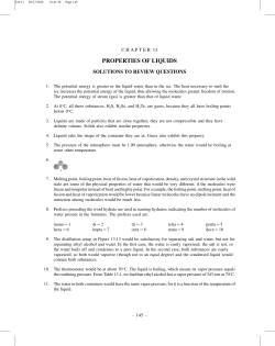 PROPERTIES OF LIQUIDS