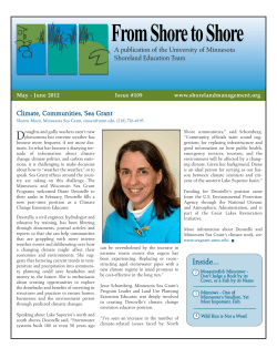 May-June 2012 - Minnesota Shoreland Management Resource Guide