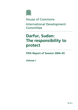 Darfur, Sudan: The responsibility to protect