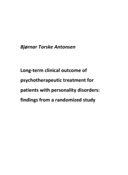 Bj&oslash;rnar Torske Antonsen Long-term clinical outcome of