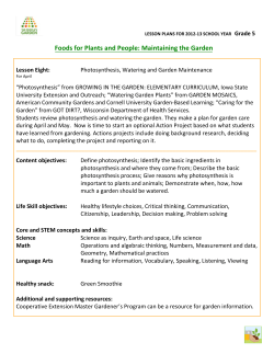 Foods for Plants and People