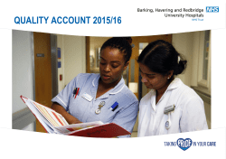QUALITY ACCOUNT 2015/16