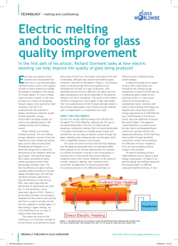 Electric melting and boosting for glass quality