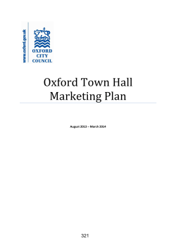 Oxford Town Hall Marketing Plan