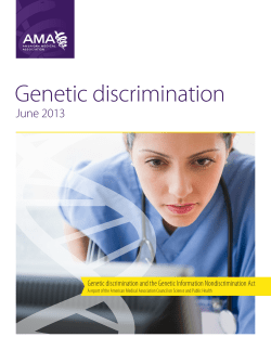 Genetic discrimination and the Genetic Information