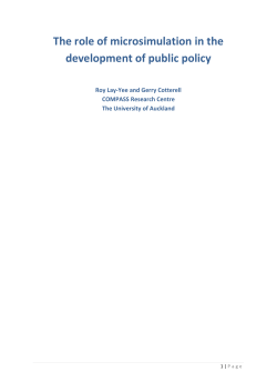 The role of microsimulation in the development of public policy