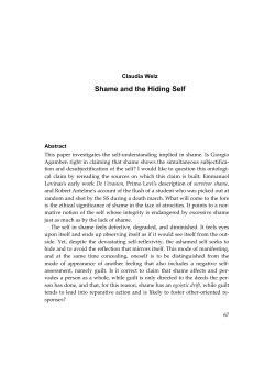 Shame and the Hiding Self