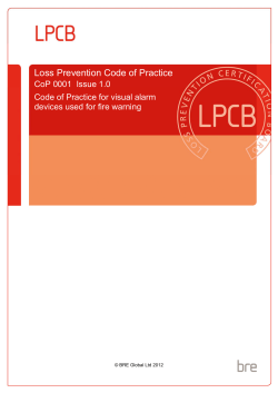 Code of Practice for visual alarm devices used for