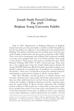Joseph Smith Period Clothing - Mormon Historic Sites Foundation