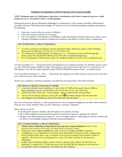 Guidelines for Submission of Draft Resolutions