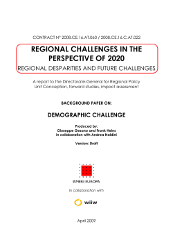 regional challenges in the perspective of 2020