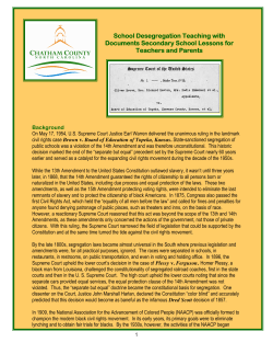 School Desegregation Teaching with Documents Documents