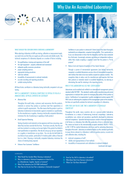 Why Use An Accredited Laboratory?