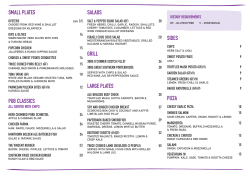 small plates pub classics salads grill large plates sides