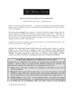 The Art and Craft of Strategic Legal Research