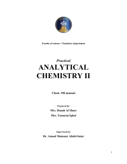ANALYTICAL CHEMISTRY II