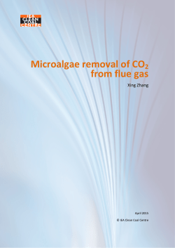 Microalgae removal of CO2 from flue gas