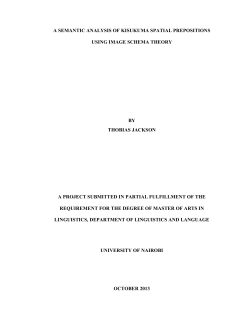 A Semantic Analysis Of Kisukuma Spatial Prepositions Using Image