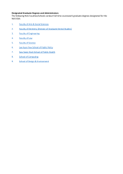 Designated Graduate Degrees and Administrators The following