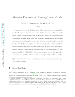 Gaussian Processes and Limiting Linear Models