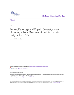A Historiographical Overview of the Democratic Party in the 1850s