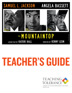 Teacher`s Guide - Teaching Tolerance