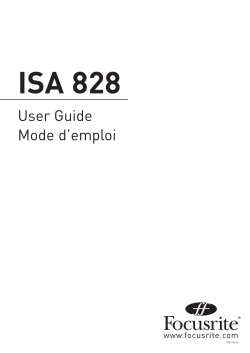 ISA 828 User Guide