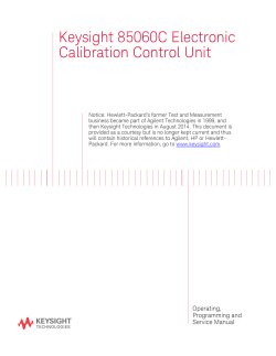 Keysight 85060C Electronic Calibration Control Unit