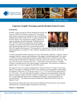 Cigarette Graphic Warnings and the Divided Federal Courts (2014)