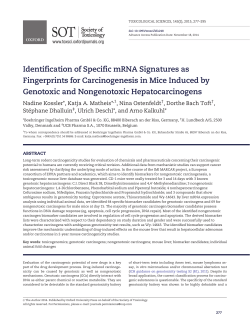 Identification of Specific mRNA Signatures as Fingerprints for