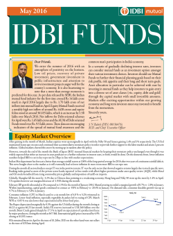 May 2016 - IDBI Mutual