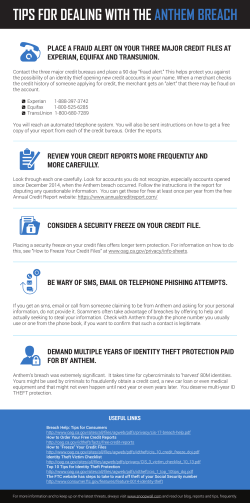 tips for dealing with the anthem breach