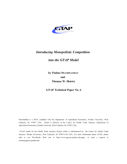 GTAP Resource 309 - Global Trade Analysis Project