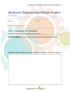 Biodomes Engineering Design Project