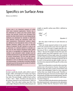 Specifics on Surface Area