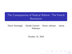 The Consequences of Radical Reform: The French Revolution