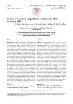 Analysis of the mineral composition of hypomineralized