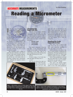 Reading a Micrometer