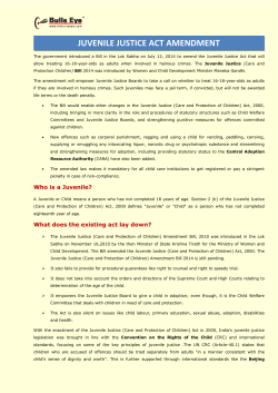 juvenile justice act amendment