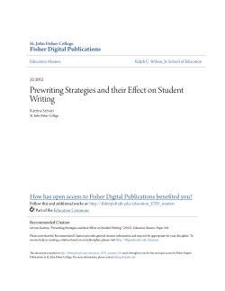 Prewriting Strategies and their Effect on Student Writing