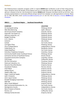 AREA 5 Southeast Region Southeast KansasWorks COMPANY