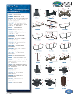 PL-7 Lighting Poles 4˝ x 4˝ Square Straight Steel Pole Accessories