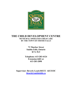 THE CHILD DEVELOPMENT CENTRE