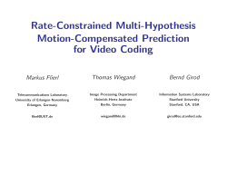 Rate-Constrained Multi-Hypothesis Motion